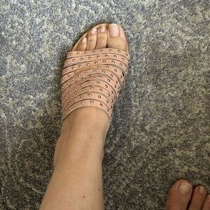 Shoe the Bear Copenhagen leather studded sandals with 10 slim straps in 38/7.5